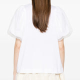 T-shirt con maniche a sbuffo in bianco Simone rocha - donna 