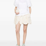 T-shirt con maniche a sbuffo in bianco Simone rocha - donna 