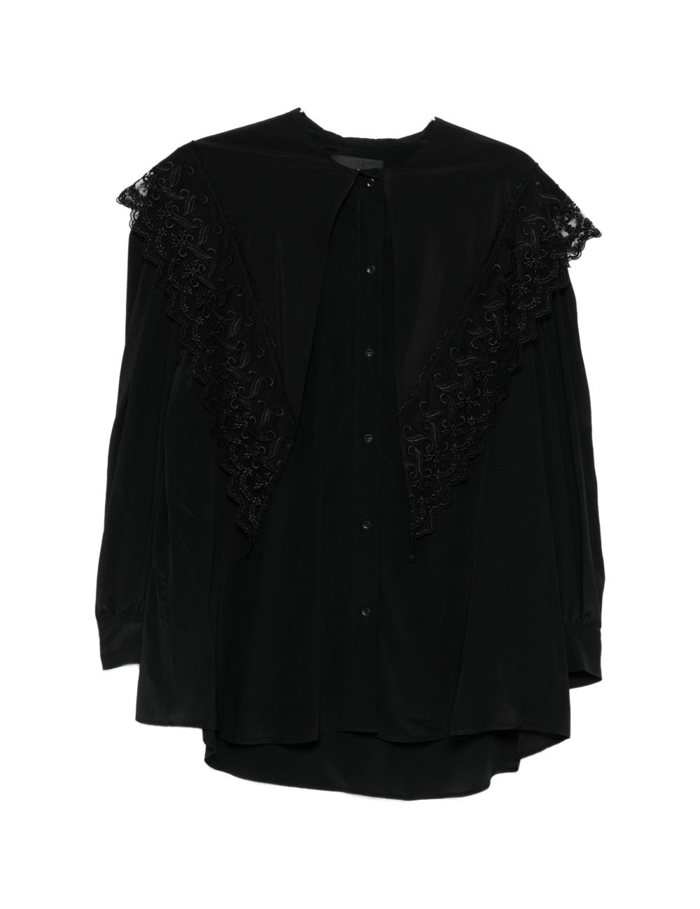 Camicia con rifinitura in pizzo in nero Simone rocha - donna 