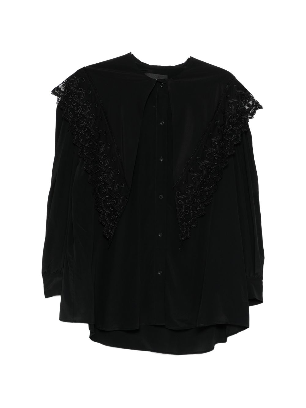 Camicia con rifinitura in pizzo in nero Simone rocha - donna 