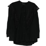 Camicia con rifinitura in pizzo in nero Simone rocha - donna 