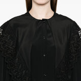 Camicia con rifinitura in pizzo in nero Simone rocha - donna 