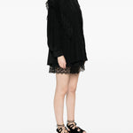Camicia con rifinitura in pizzo in nero Simone rocha - donna 