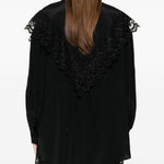 Camicia con rifinitura in pizzo in nero Simone rocha - donna 