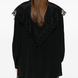 Camicia con rifinitura in pizzo in nero Simone rocha - donna 