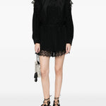 Camicia con rifinitura in pizzo in nero Simone rocha - donna 