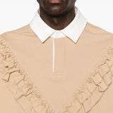 Polo con dettagli a volant in beige Simone rocha - uomo 