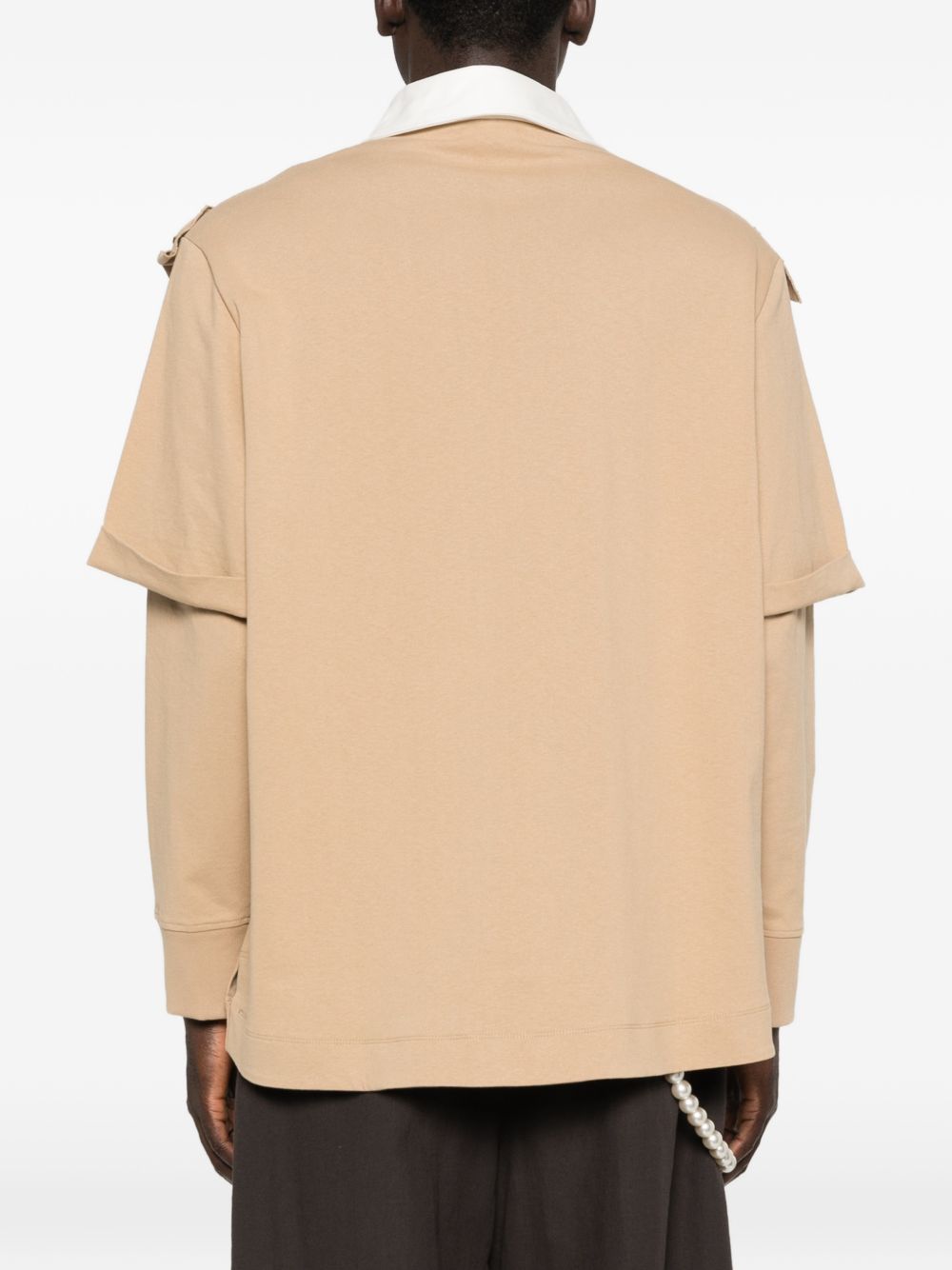 Polo con dettagli a volant in beige Simone rocha - uomo 