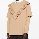 Polo con dettagli a volant in beige Simone rocha - uomo 