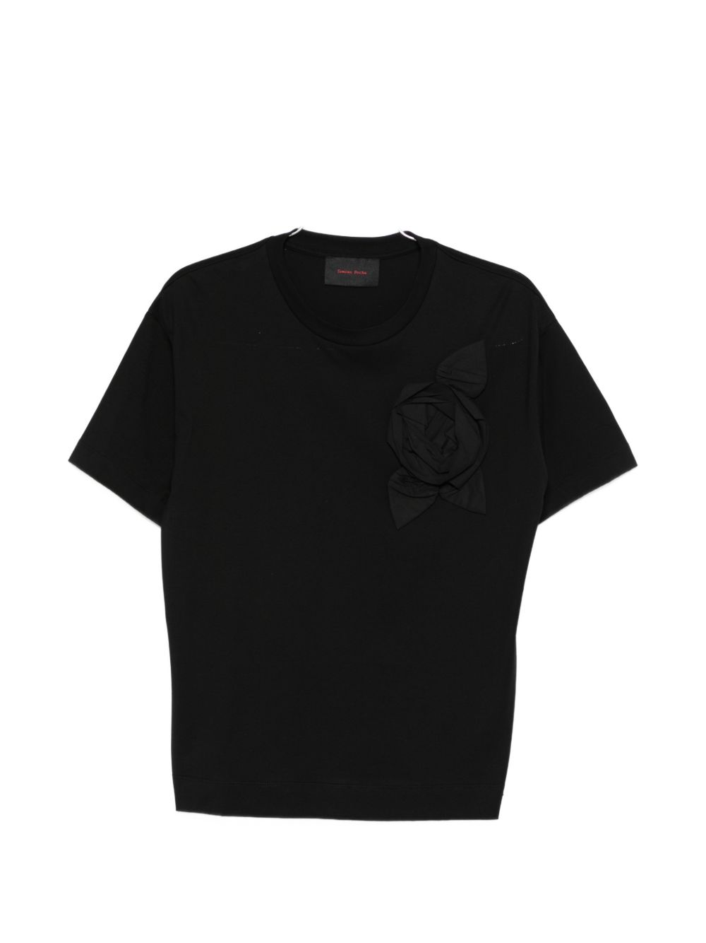 T-shirt con applicazioni di fiori in nero Simone rocha - uomo 