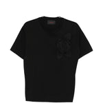 T-shirt con applicazioni di fiori in nero Simone rocha - uomo 