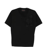 T-shirt con applicazioni di fiori in nero Simone rocha - uomo 