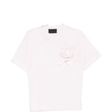T-shirt con applicazioni di fiori in rosa Simone rocha - uomo 