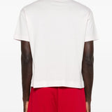 T-shirt con applicazioni di fiori in rosa Simone rocha - uomo 