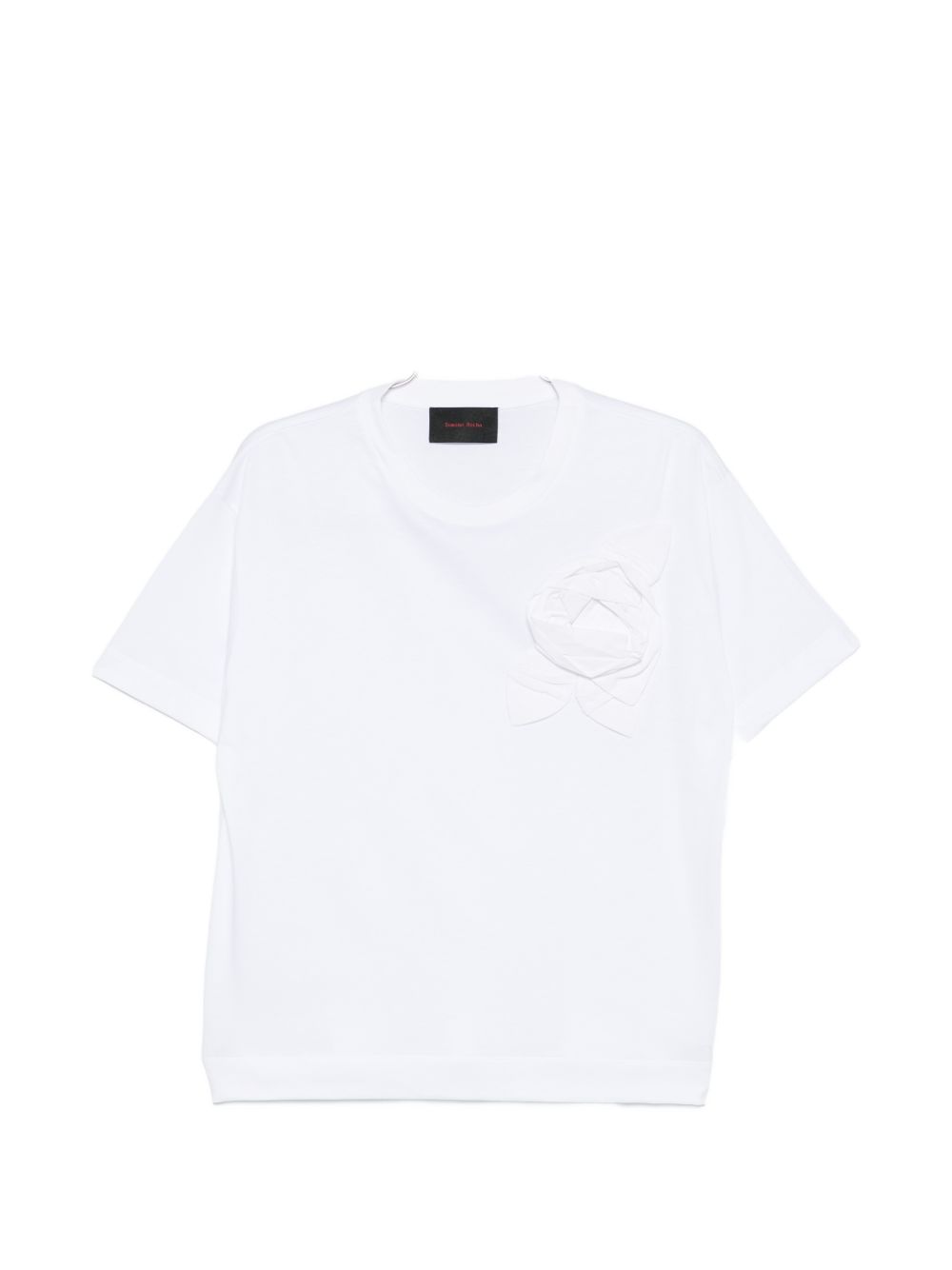 T-shirt con applicazioni di fiori in bianco Simone rocha - uomo 