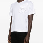 T-shirt con applicazioni di fiori in bianco Simone rocha - uomo 