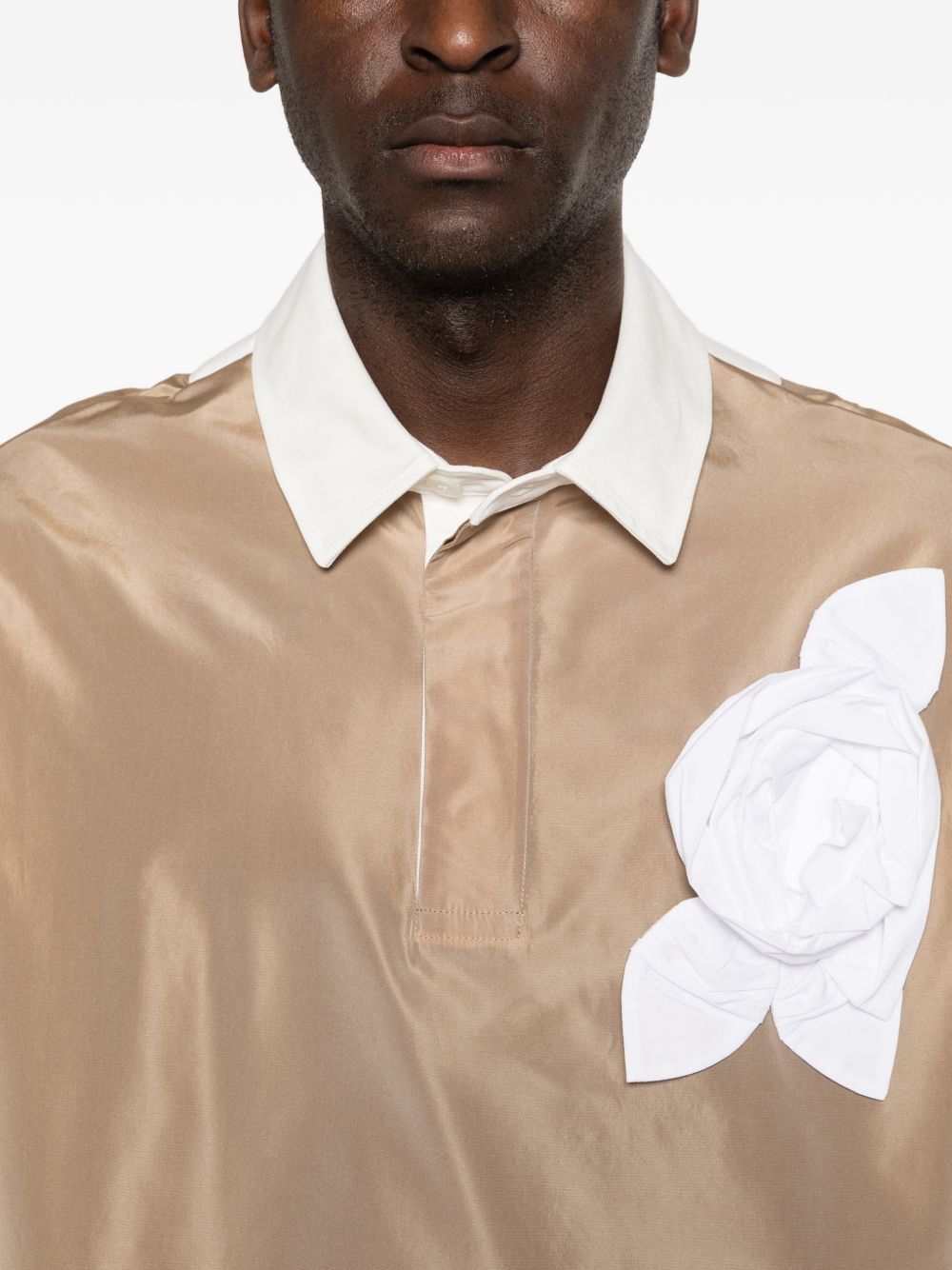 Top con applicazioni floreali in marrone Simone rocha - uomo 