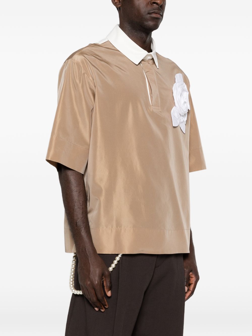 Top con applicazioni floreali in marrone Simone rocha - uomo 