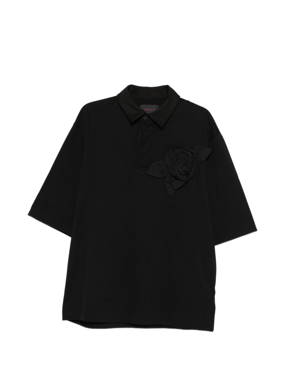 Polo con applicazioni di fiori in nero Simone rocha - uomo 