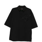 Polo con applicazioni di fiori in nero Simone rocha - uomo 