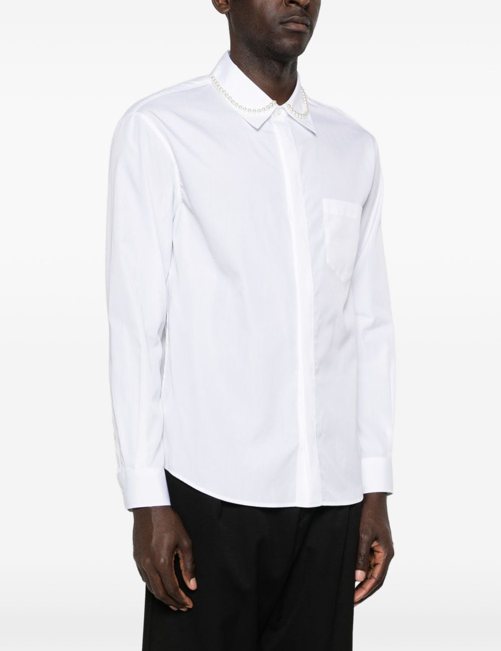 Camicia con decorazione di perline in bianco Simone rocha - uomo 