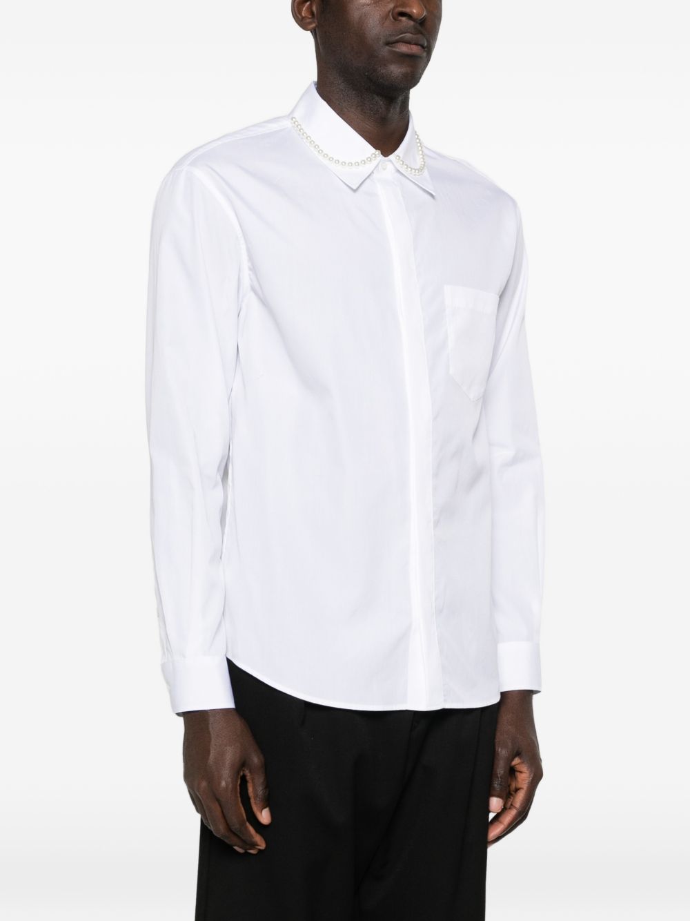 Camicia con decorazione di perline in bianco Simone rocha - uomo 