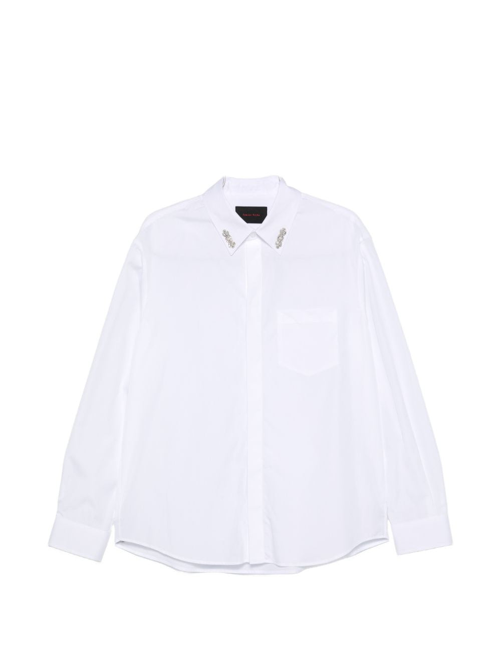 Camicia con decorazione di cristalli in bainco Simone rocha - uomo 
