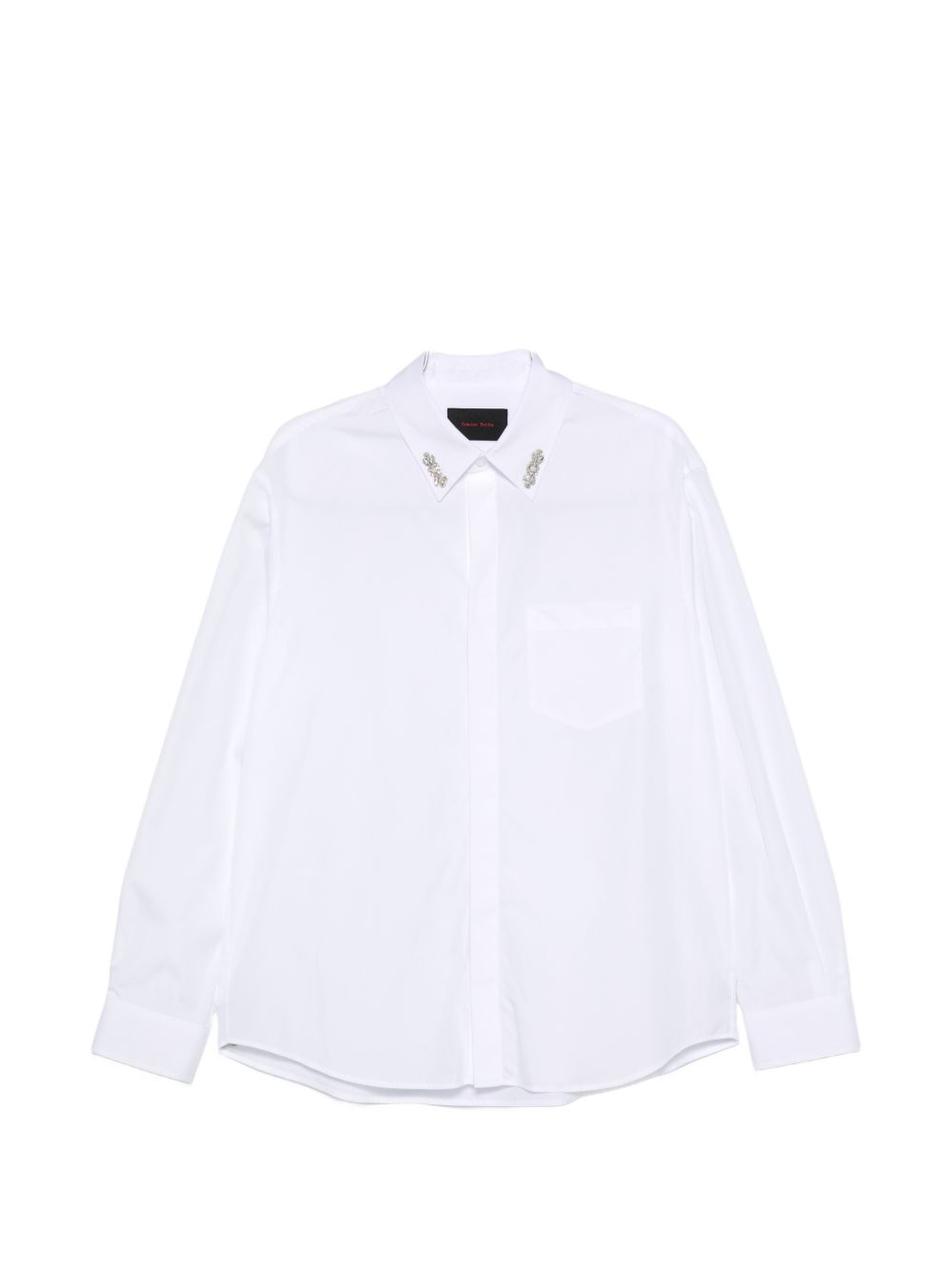 Camicia con decorazione di cristalli in bainco Simone rocha - uomo 