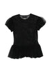 Simone Rocha puff-sleeve and ruffled top in black - women