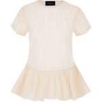 Top girocollo in beige Simone Rocha - donna 