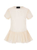 Top girocollo in beige Simone Rocha - donna