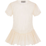 Top girocollo in beige Simone Rocha - donna 