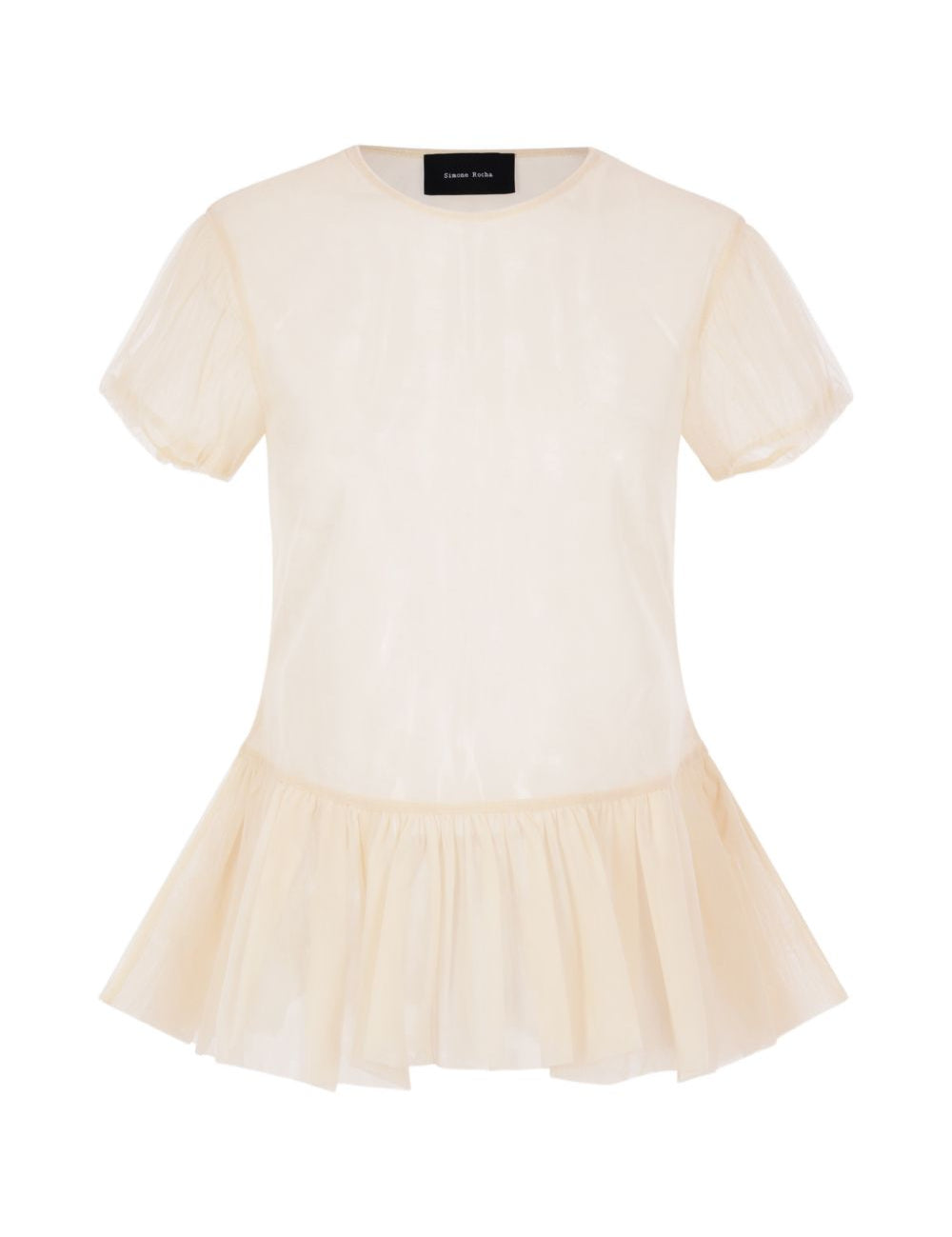 Top girocollo in beige Simone Rocha - donna 