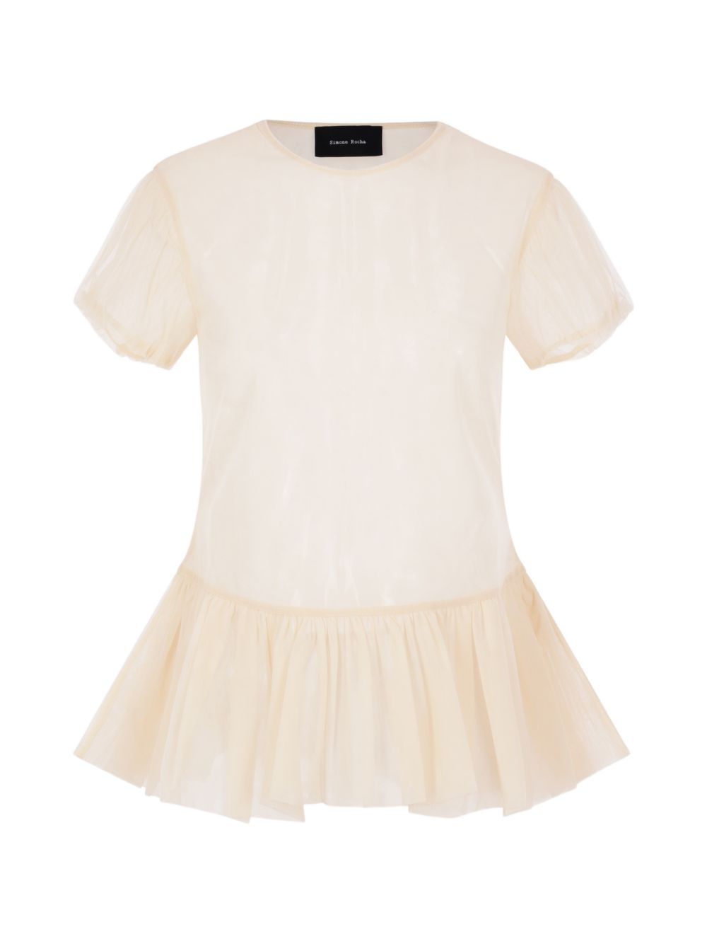 Top girocollo in beige Simone Rocha - donna 