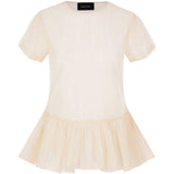Top girocollo in beige Simone Rocha - donna 