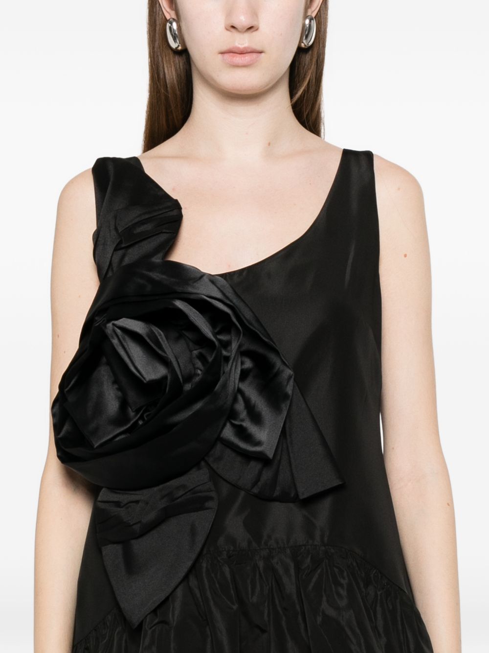 Top con applicazione a fiori in nero Simone rocha - donna 