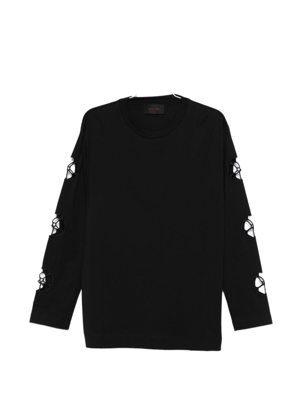 T-shirt a manica lunga con taglio in nero Simone rocha - uomo 