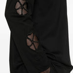 T-shirt a manica lunga con taglio in nero Simone rocha - uomo 