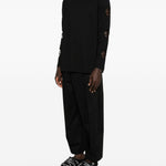 T-shirt a manica lunga con taglio in nero Simone rocha - uomo 