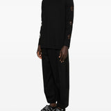 T-shirt a manica lunga con taglio in nero Simone rocha - uomo 