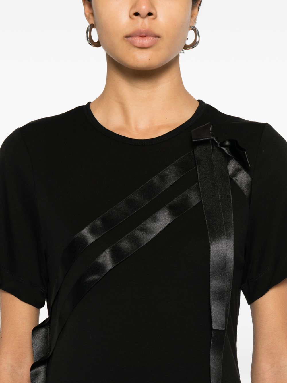 T-shirt con fiocco in nero Simone Rocha - donna 