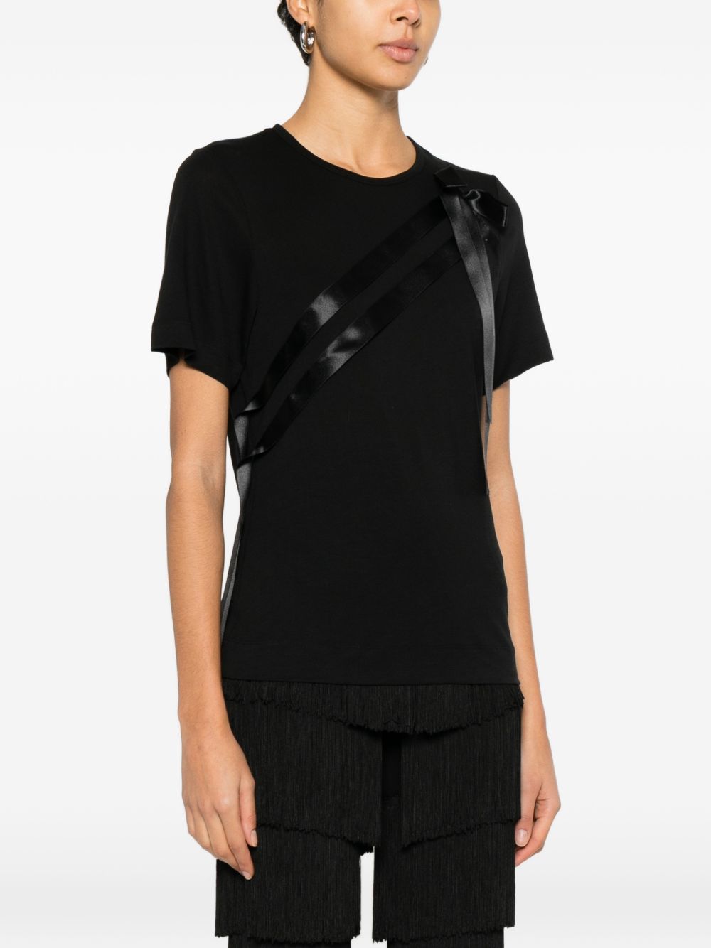 T-shirt con fiocco in nero Simone Rocha - donna 
