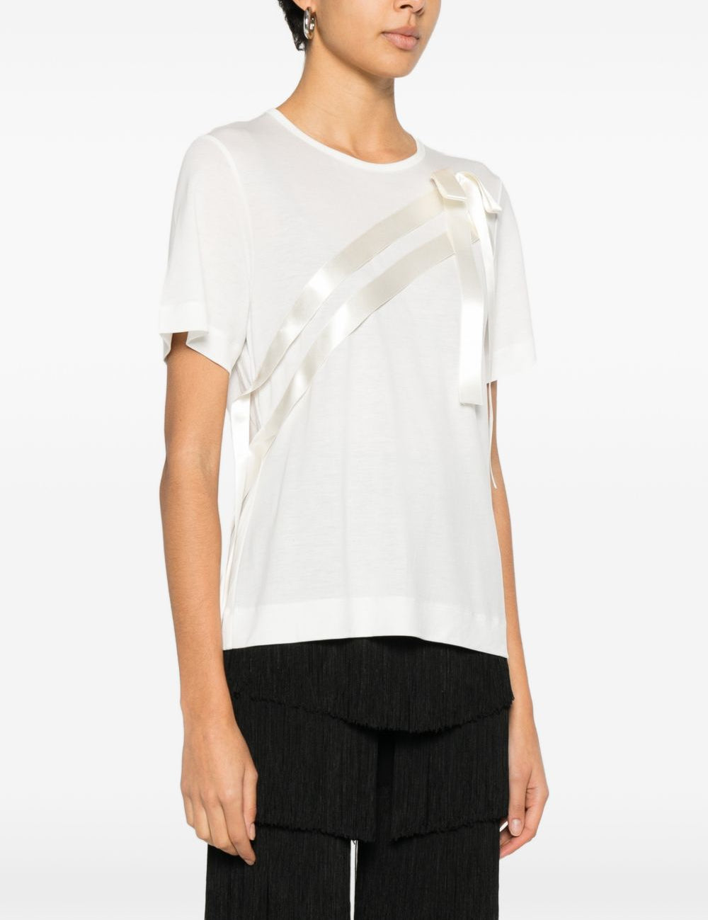 T-shirt con fiocco in bianco Simone rocha - donna 