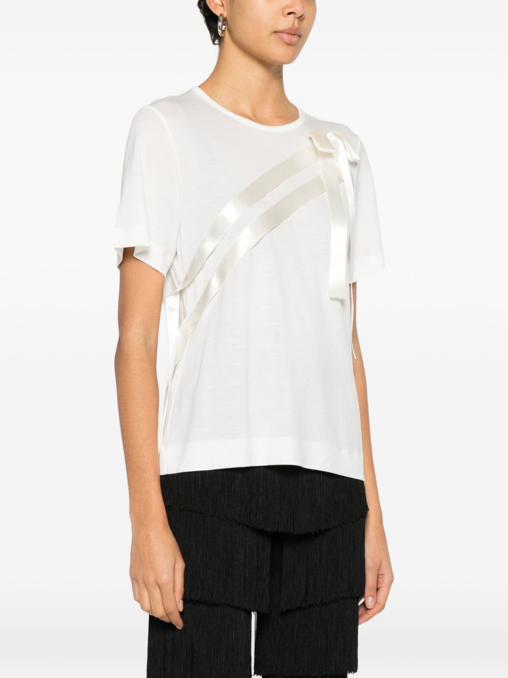 T-shirt con fiocco in bianco Simone rocha - donna 