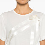 T-shirt con fiocco in bianco Simone rocha - donna 
