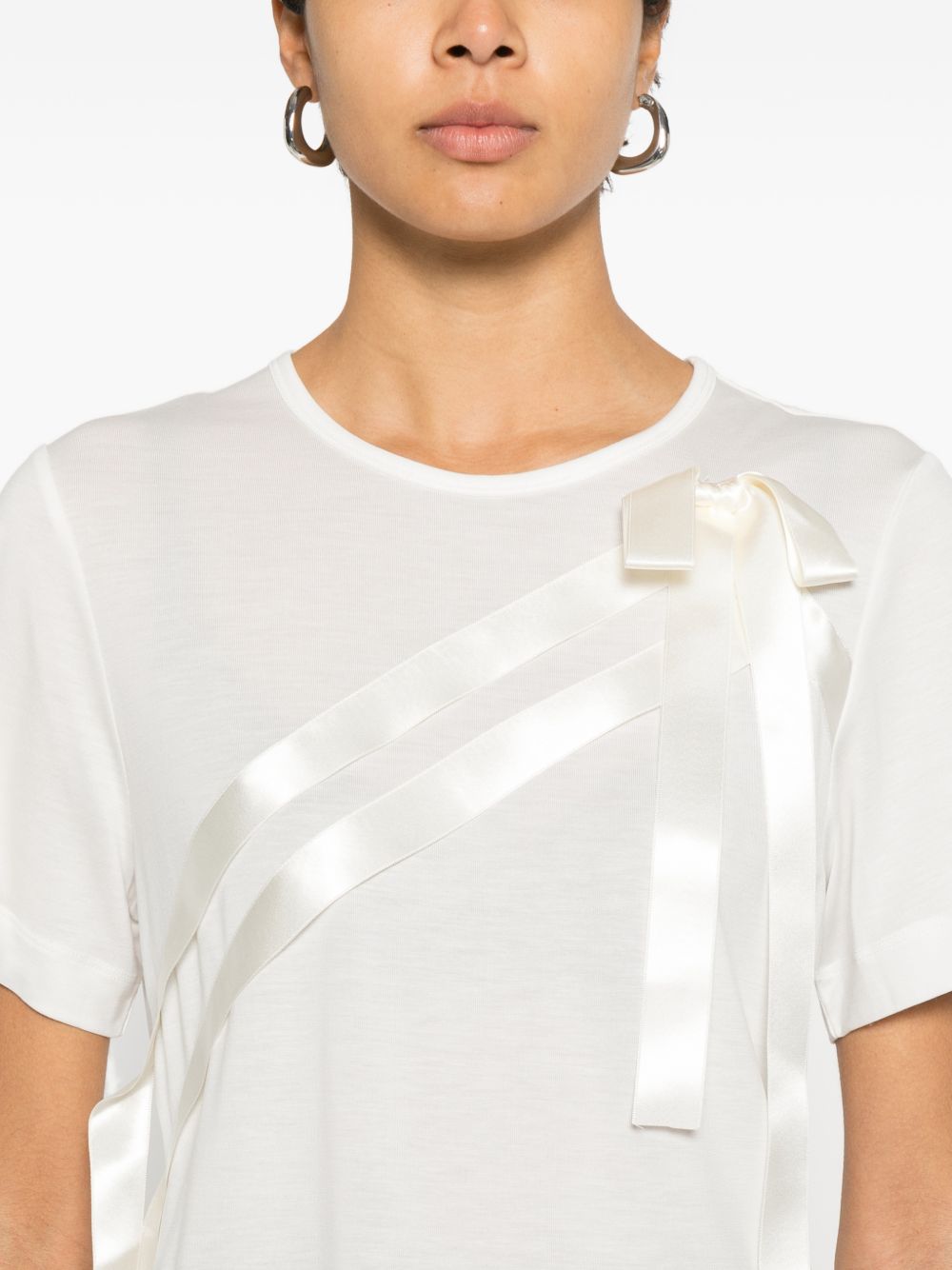 T-shirt con fiocco in bianco Simone rocha - donna 