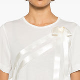 T-shirt con fiocco in bianco Simone rocha - donna 