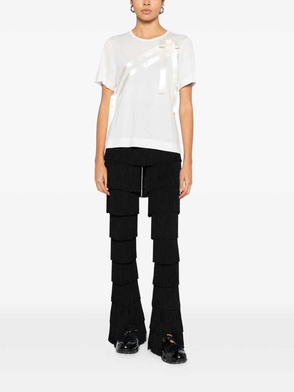 T-shirt con fiocco in bianco Simone rocha - donna 