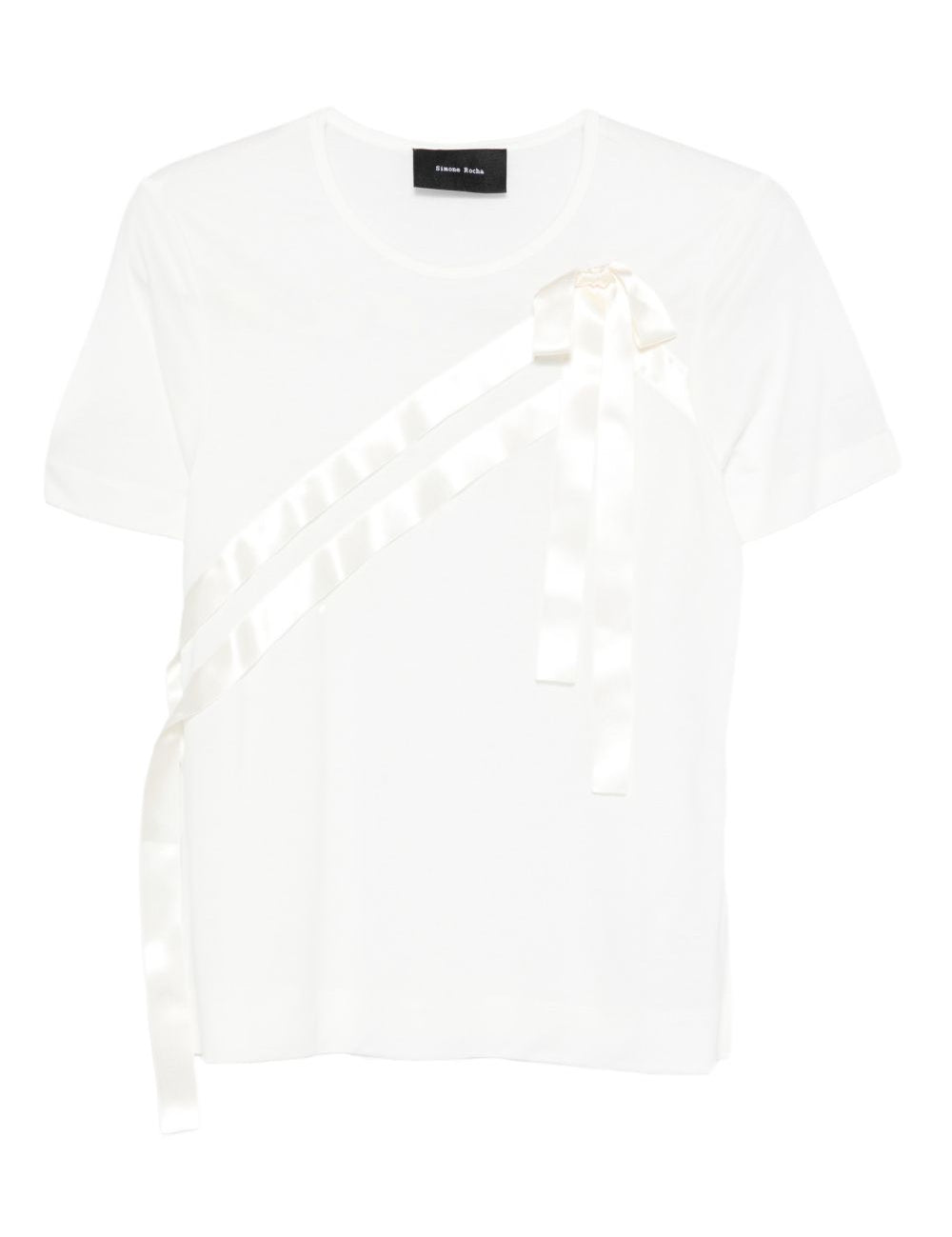 T-shirt con fiocco in bianco Simone rocha - donna 
