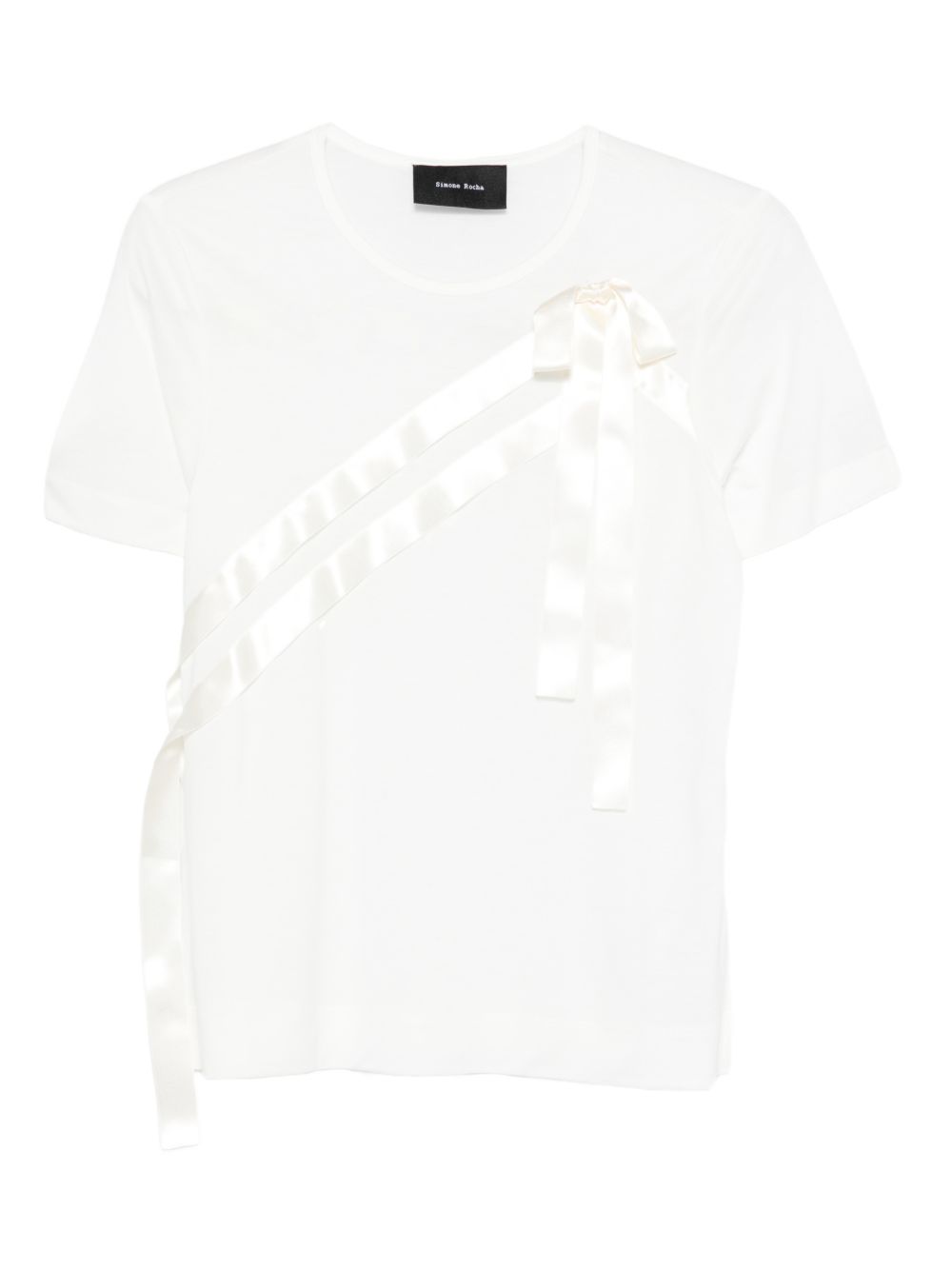 T-shirt con fiocco in bianco Simone rocha - donna 